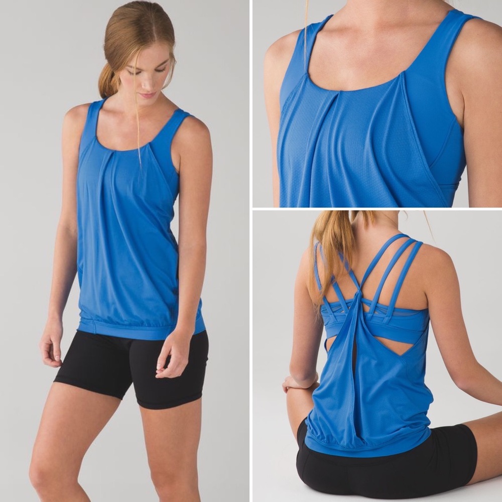 Lululemon Nouveau Limits Tank Porcelaine blue size 6
